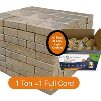 50 Pack Easylight Firestarters + 1 Ton Bio-Brick