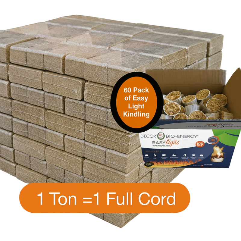 50 Pack Easylight Firestarters + 1 Ton Bio-Brick