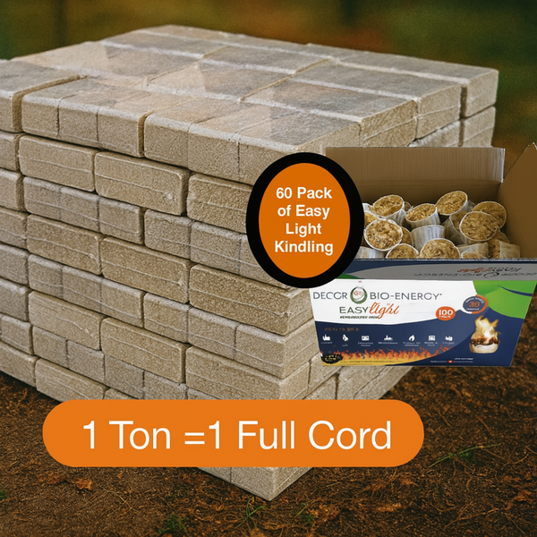 50 Pack Easylight Firestarters + 1 Ton Bio-Brick