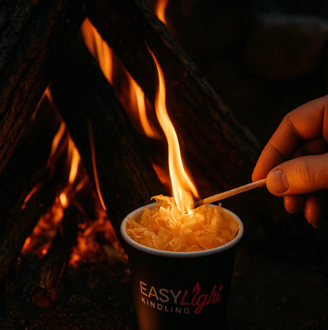 Natural Fire Starter Pods -  Indoor Outdoor Easy Light Kindling (10 Pack), Great for, BBQ's ,Campfires Fire Pit, Fireplace, Wood Stove, Chimney and Pizza Ovens.