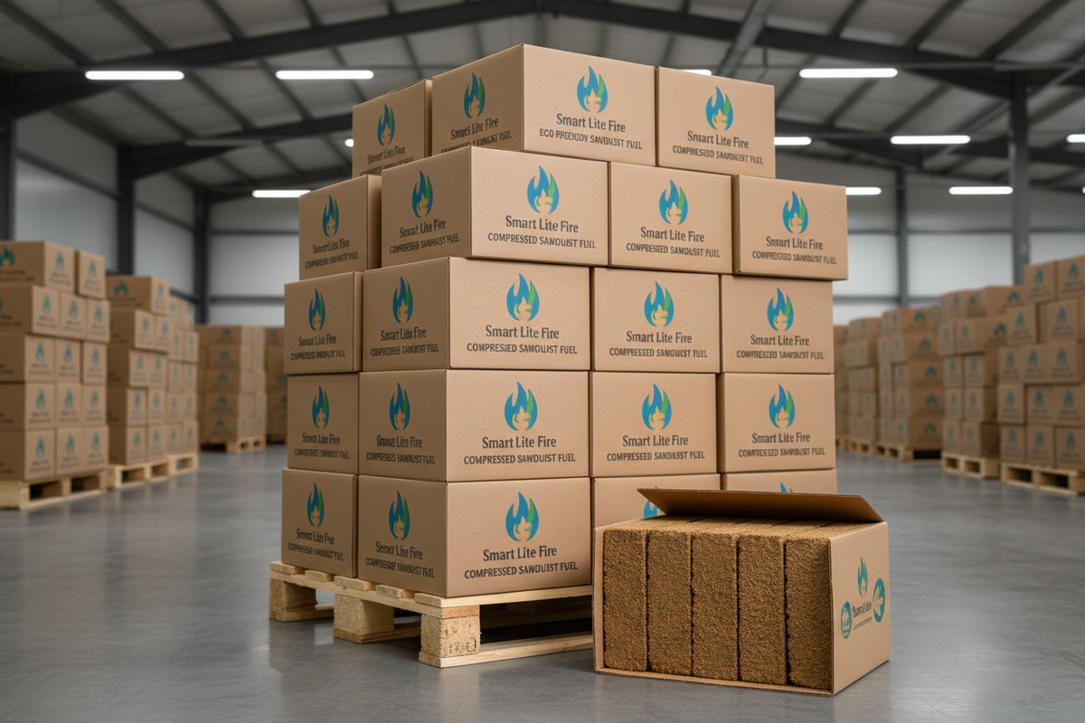 smart lite fire 31 boxes of firewood bio bricks compressed sawdust 
